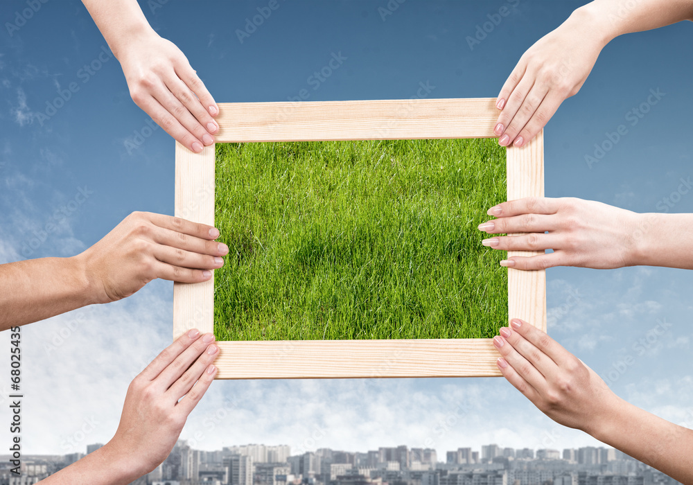 Frame with grass Frame with grass