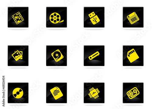information carriers icons