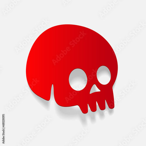realistic design element: skull