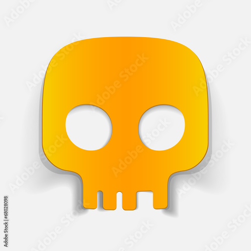 realistic design element: skull