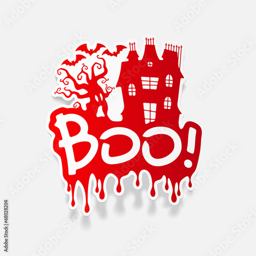 realistic design element: boo