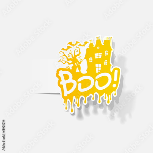realistic design element: boo