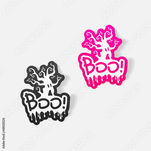 realistic design element: boo