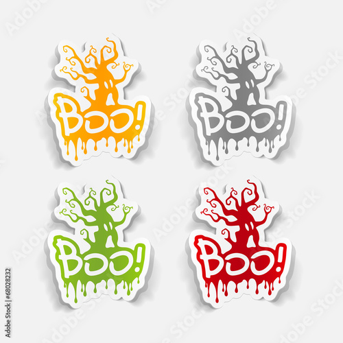 realistic design element: boo