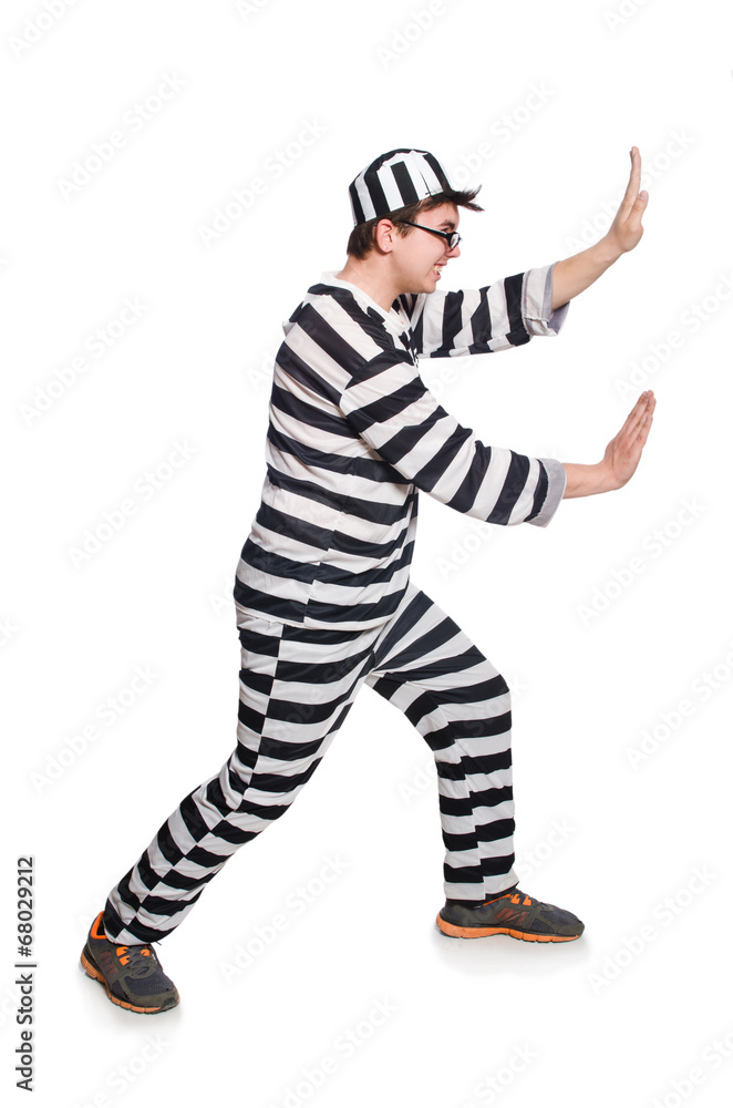 Funny prison inmate in concept Funny prison inmate in concept