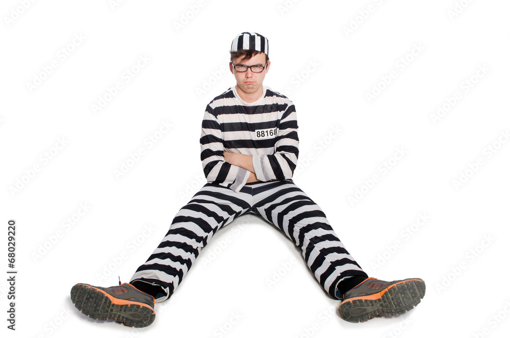 Funny prison inmate in concept Funny prison inmate in concept