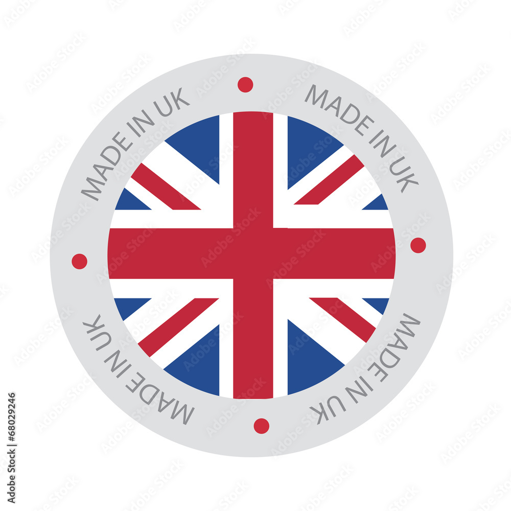 Made in UK, United Kingdom Flag (vector Art) Made in UK, United Kingdom Flag (vector Art)