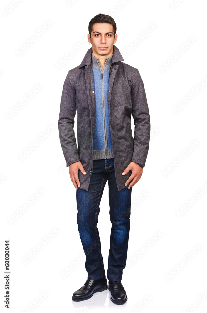 Man in fashion look isolated on white Man in fashion look isolated on white