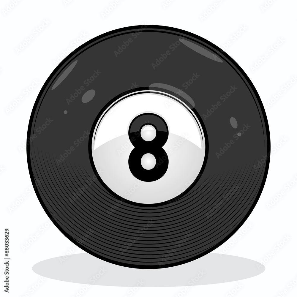 Billiard eight ball isolated on white background Billiard eight ball isolated on white background