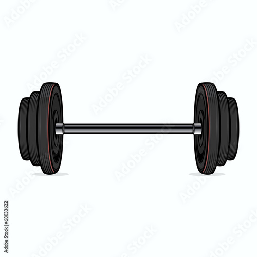 Dumbbell isolated on white background. Fitness symbol