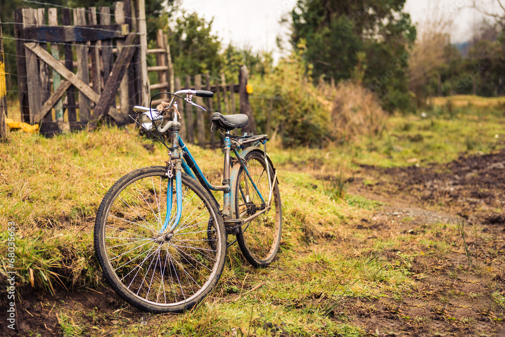 Old bike in the countryside