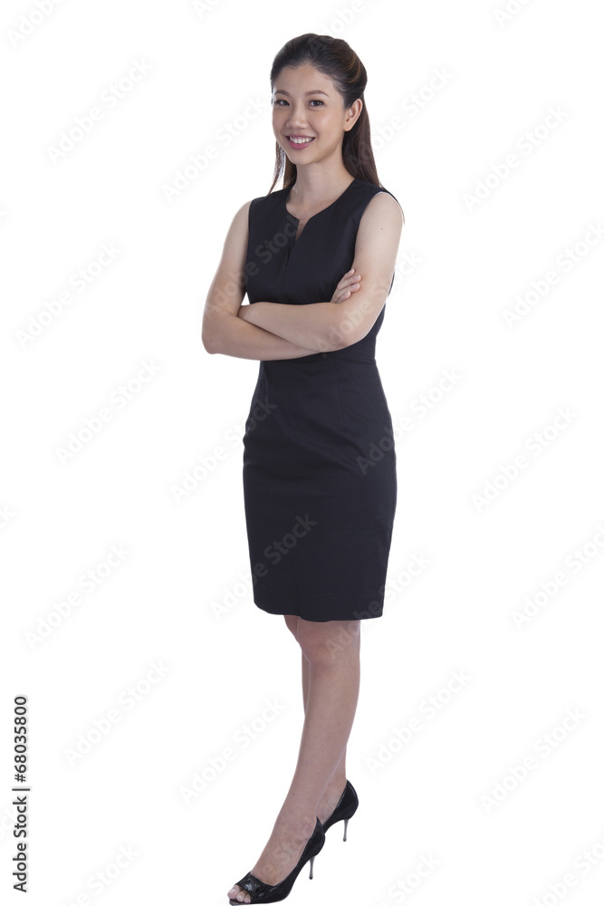 Portrait of happy young business woman isolated Portrait of happy young business woman isolated