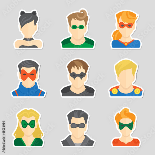 Set of avatar stickers