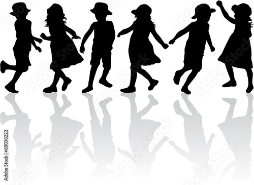 children silhouettes