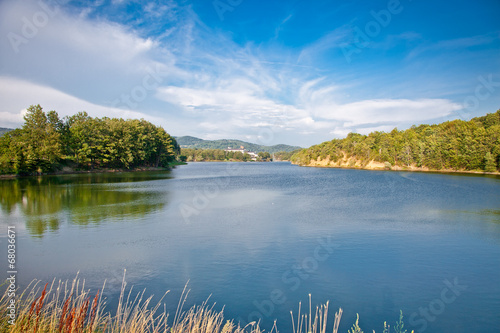 Bor lake evening landscape,  Serbia. photo