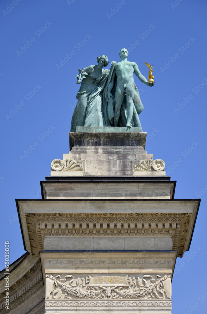 Obraz premium Monumento al Millennio, Particolare del semiciclo destro, Budape