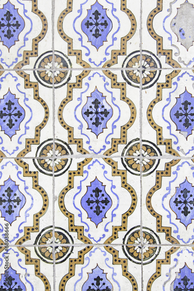 Wall tiles with typical old Lisbon