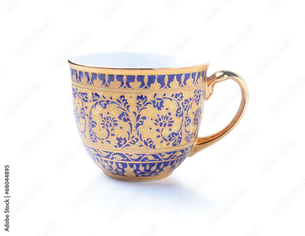 porcelain tea cup on white background porcelain tea cup on white background