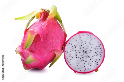 Dragon Fruit on white background