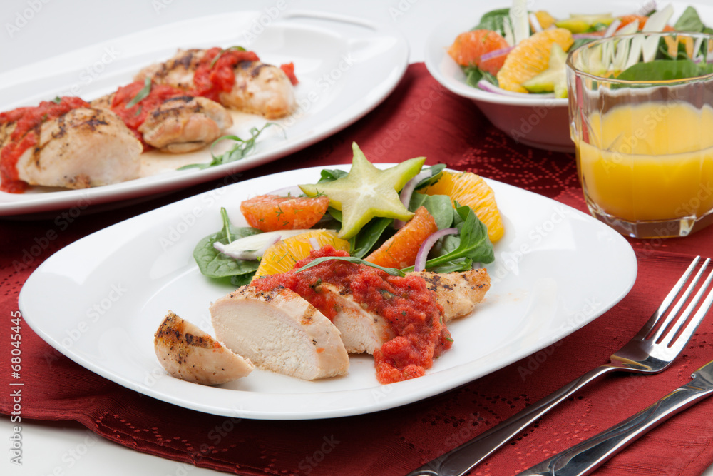 Chicken Breast with Citrus Salad. Chicken Breast with Citrus Salad.