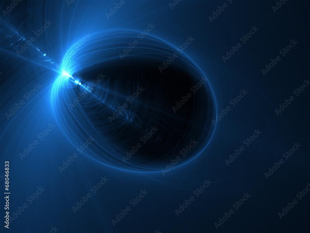 Blue glowing sphere