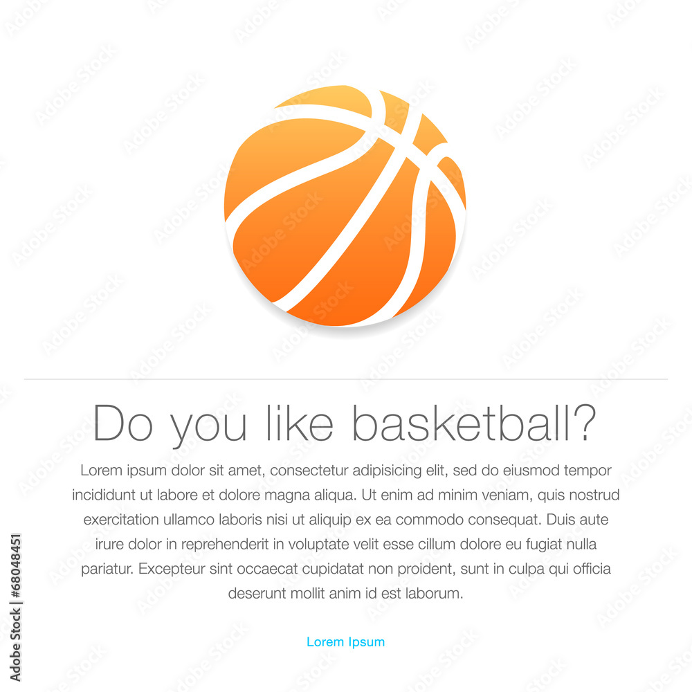 Basketball icon. Orange basketball ball