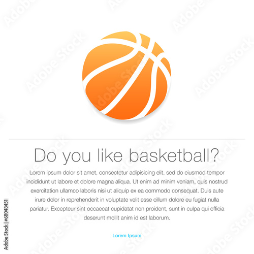 Basketball icon. Orange basketball ball © Ivan Kopylov