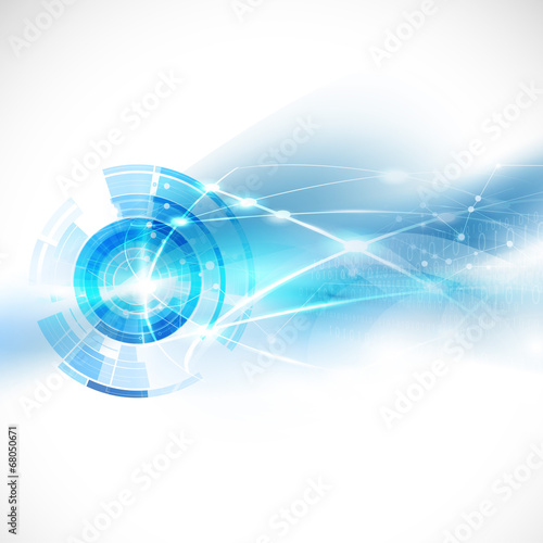 Abstract smooth flow background for technology or science
