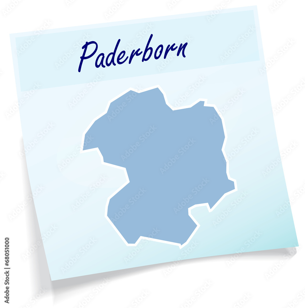 Obraz premium Paderborn als Notizzettel
