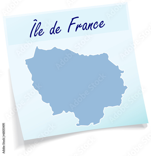Ile-de-France als Notizzettel