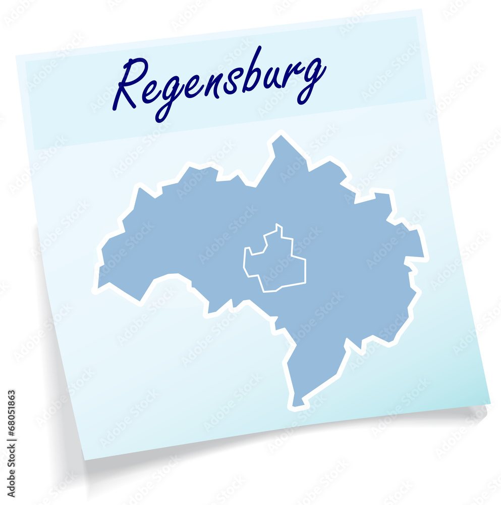 Regensburg als Notizzettel