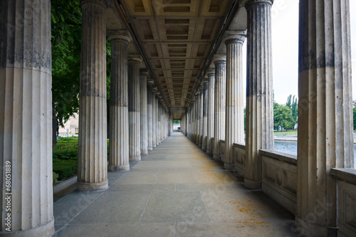 Columns stretching into the distance.