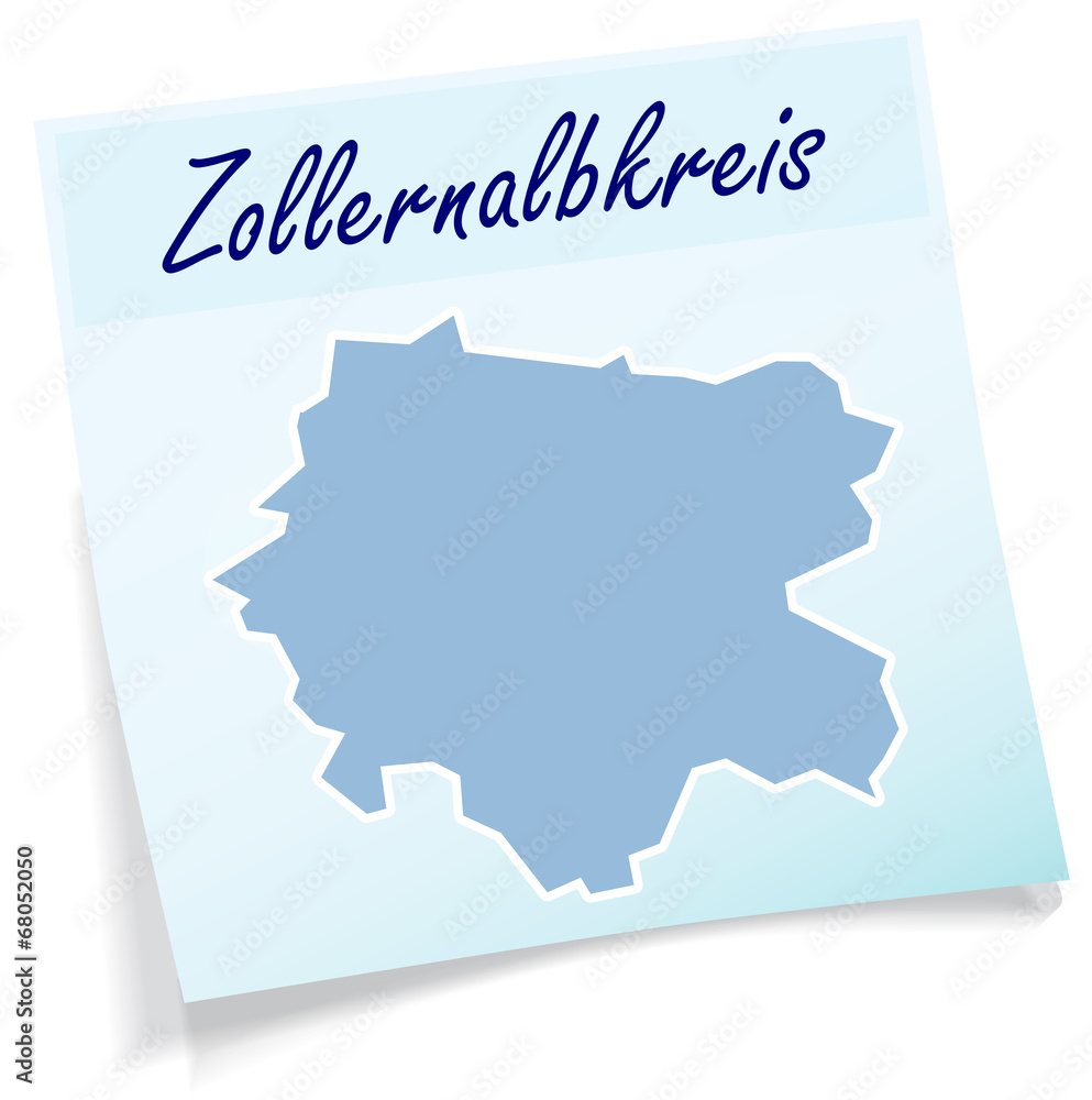Zollernalbkreis als Notizzettel