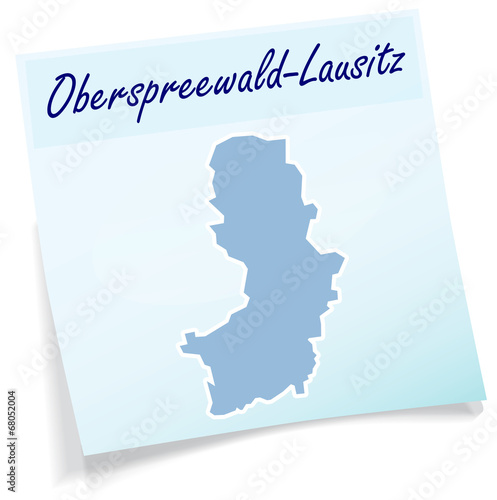 Oberspreewald-Lausitz als Notizzettel photo