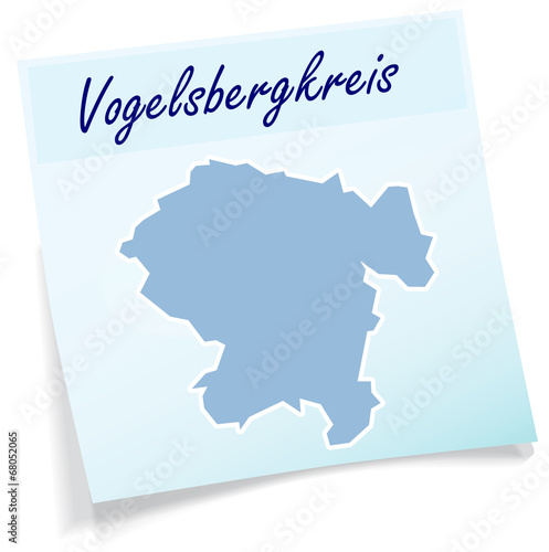 Vogelsbergkreis als Notizzettel photo