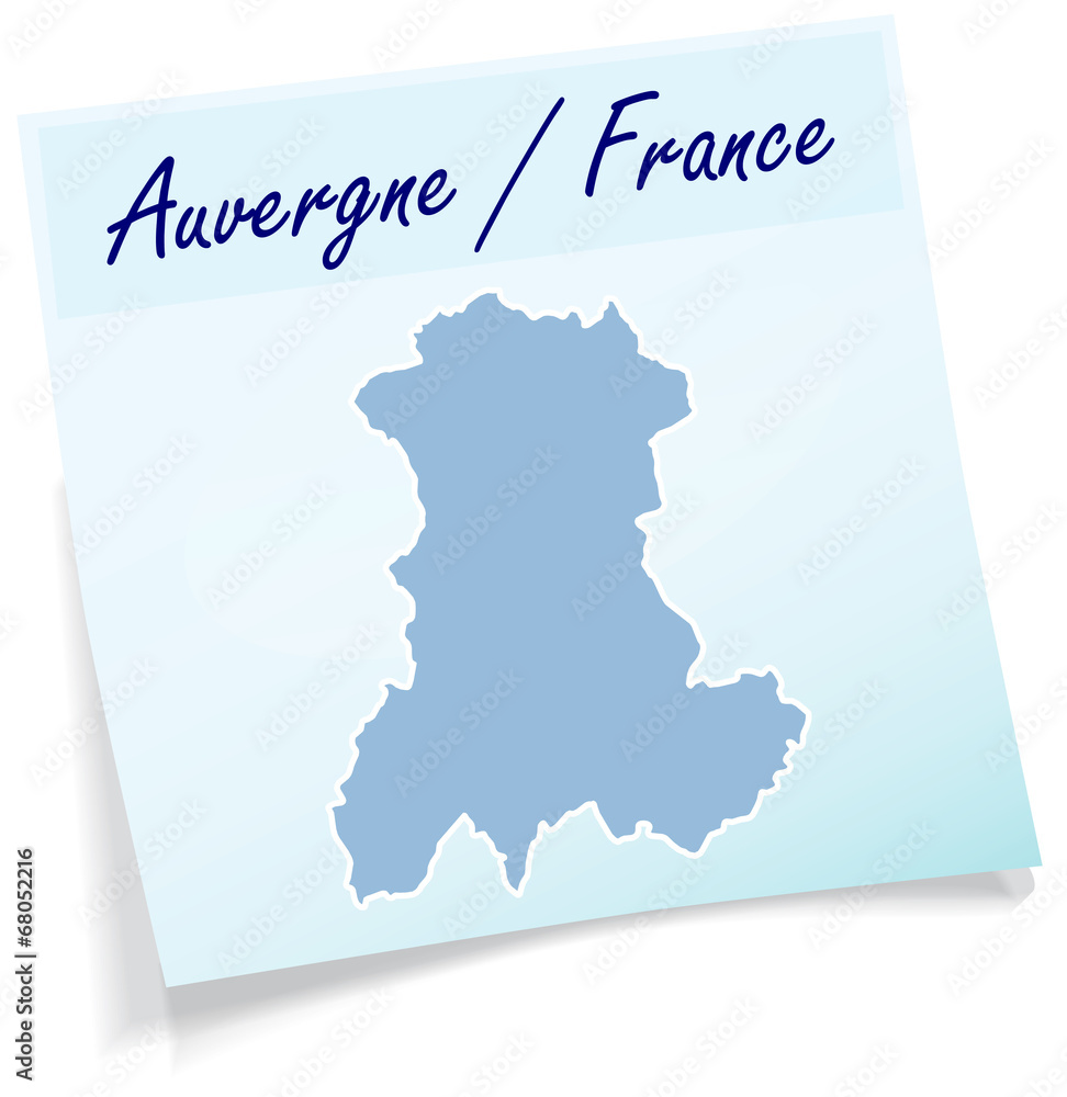 Auvergne als Notizzettel