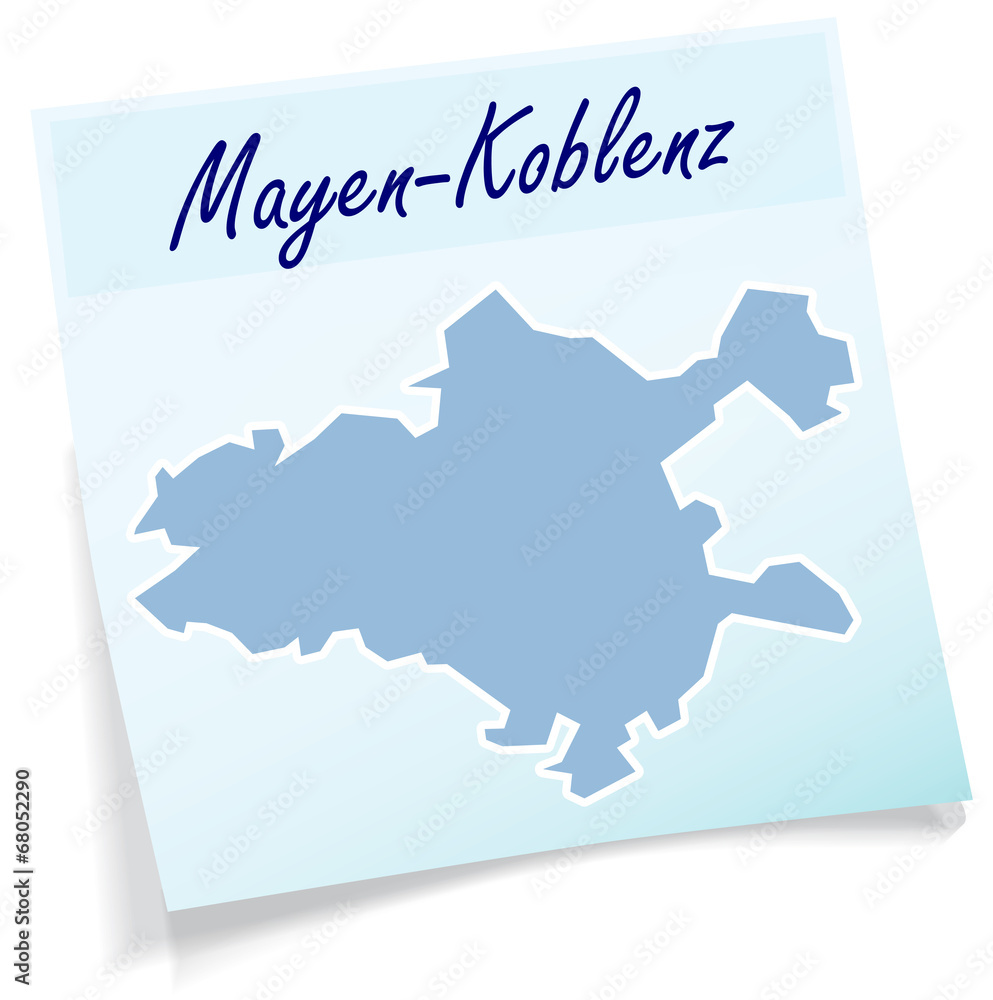 Mayen-Koblenz als Notizzettel