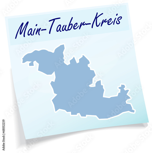 Main-Tauber-Kreis als Notizzettel