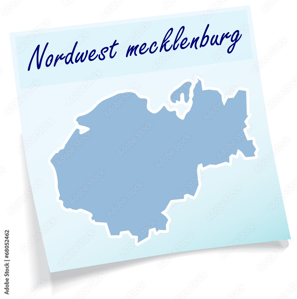Nordwestmecklenburg als Notizzettel Nordwestmecklenburg als Notizzettel