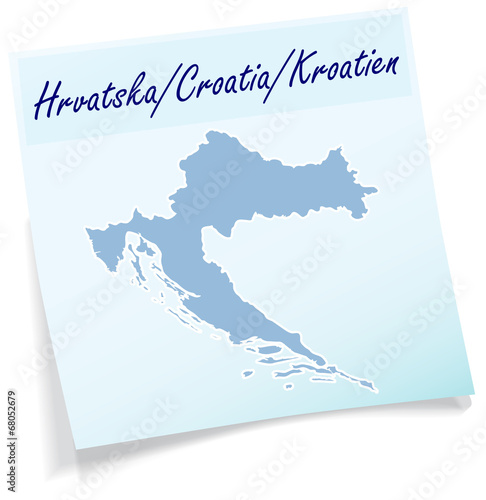Kroatien als Notizzettel