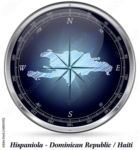 Hispaniola mit Grenzen