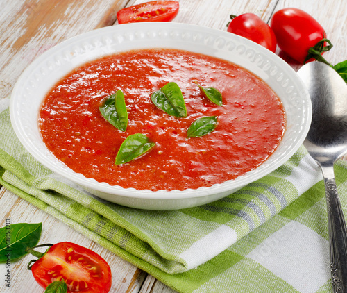 Obraz na plátně Fresh tomato soup