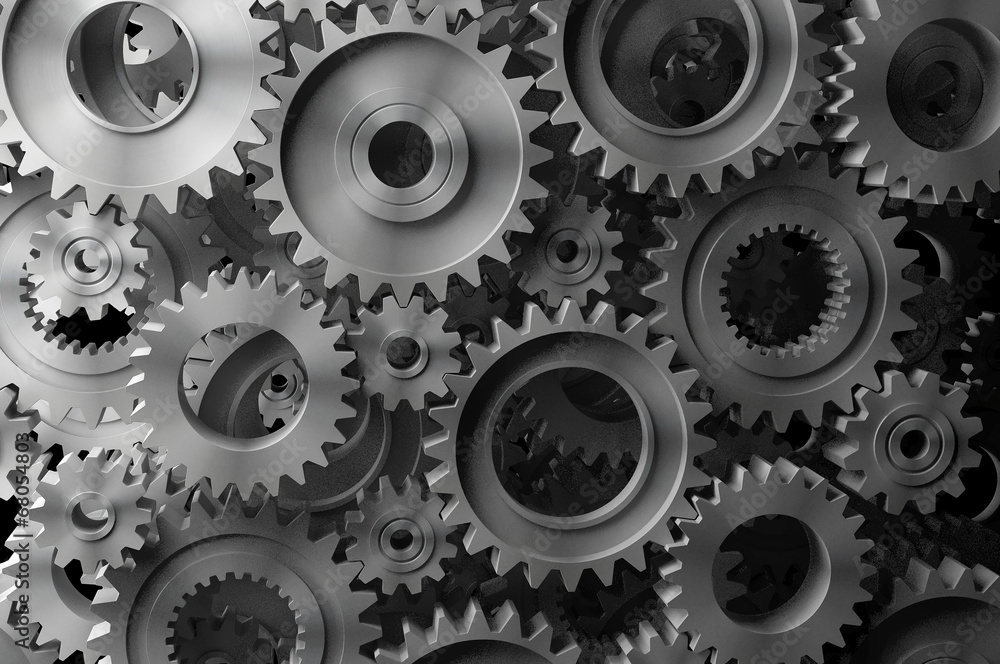 3d rendering Gears Background 3d rendering Gears Background