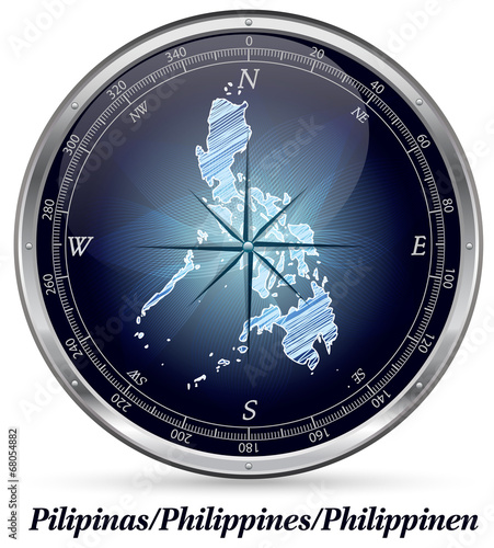 Philippinen mit Grenzen