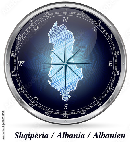 Albanien mit Grenzen