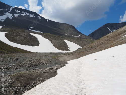 snowfield in the mountains. hibiny photo