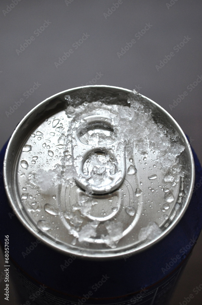 Aluminum Soda, Beer Can With Water Drops Aluminum Soda, Beer Can With Water Drops
