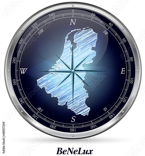 BeNeLux-Laender mit Grenzen