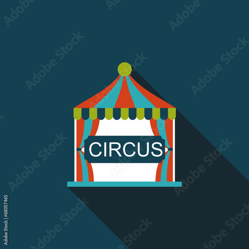 circus flat icon with long shadow