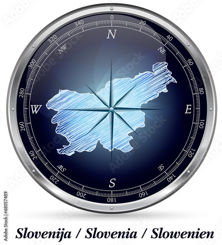 Slowenien mit Grenzen